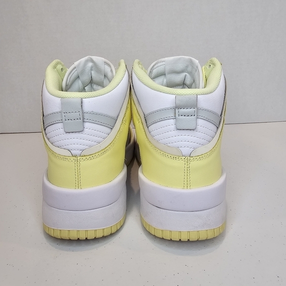 Nike Dunk High Up Sneakers Women's Size 8.5 White Citron Coconut Milk - Picture 10 of 12